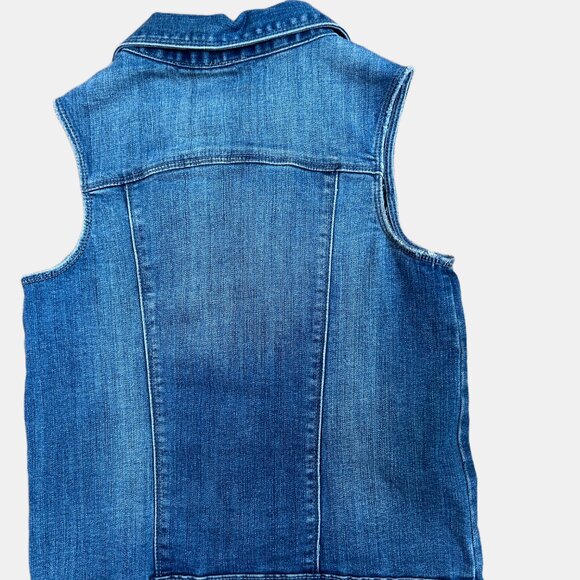 TRACTR GIRLS DENIM JEAN JACKET/VEST SLEEVELESS SIZE 10 - Picture 10 of 10